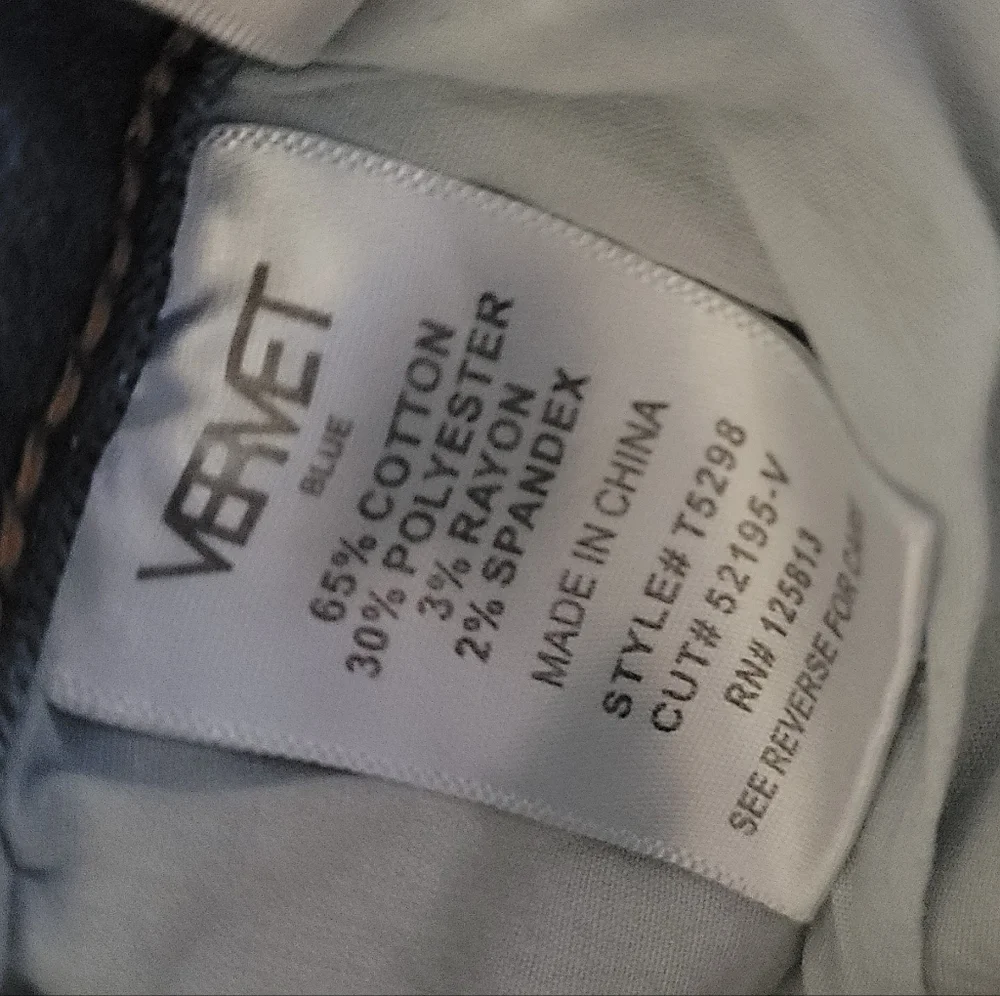 Vervet Blue Sz 27 Skinny Jeans Slightly Distressed W 28 R 10 L 26.5 - Picture 5 of 6